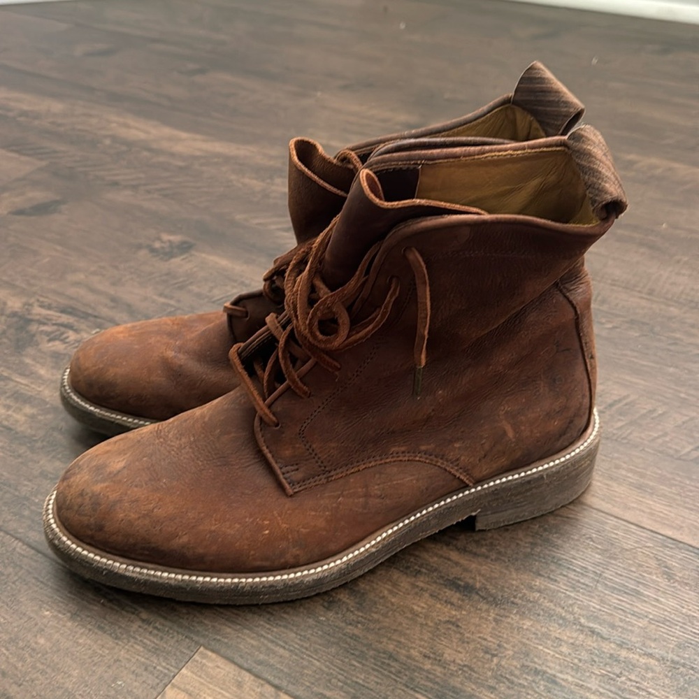 Men’s Billy Reid lace up boots brown leather size 9
